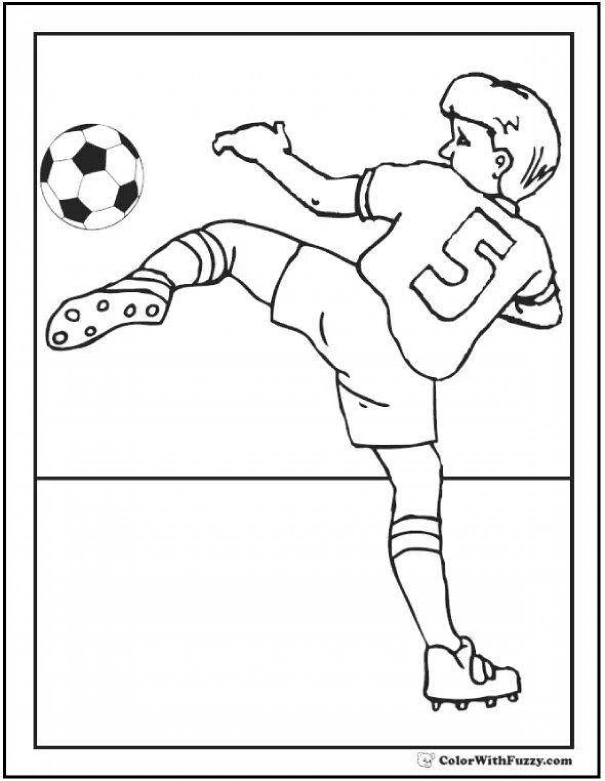 Coloring book humorous football for boys