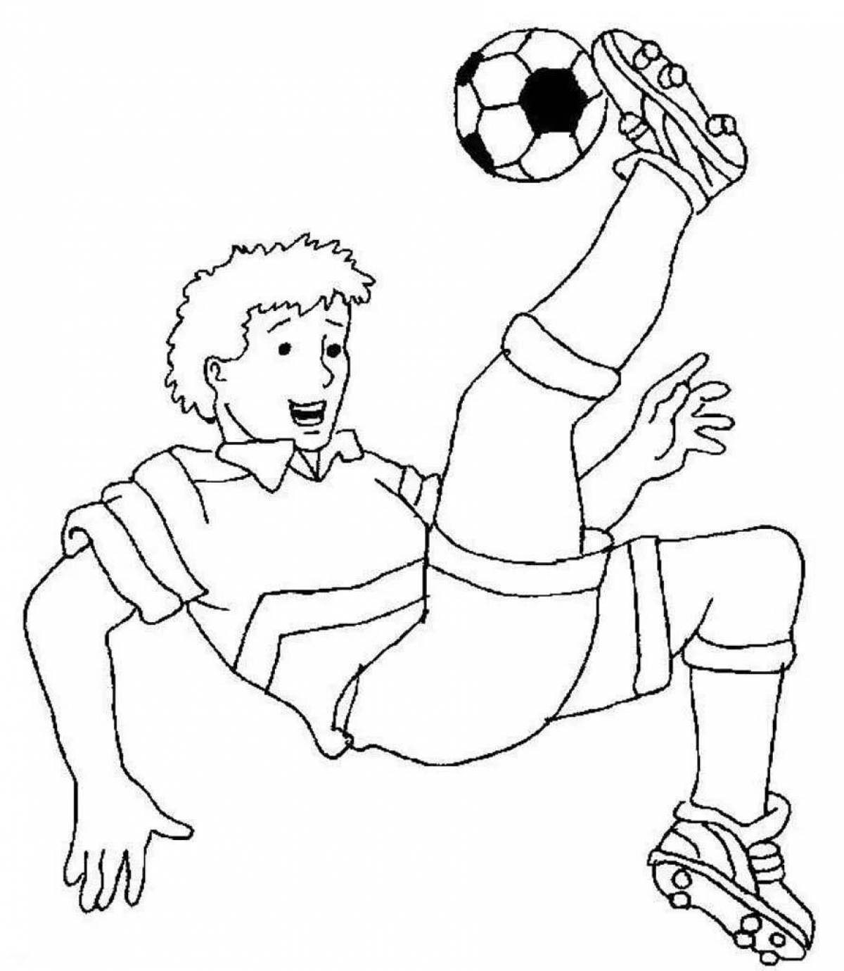Coloring book exciting football for boys