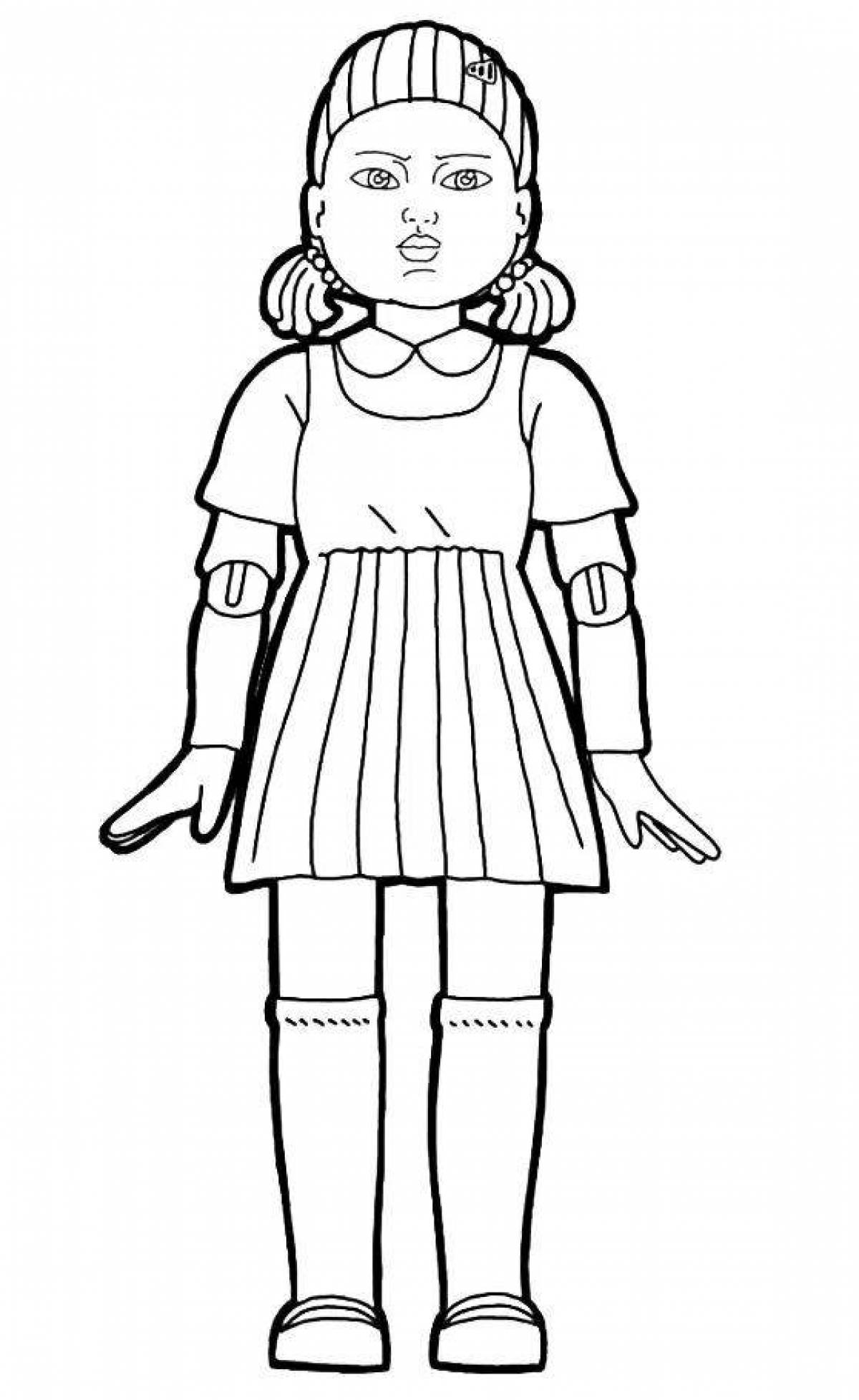 Coloring page gorgeous leggy mami