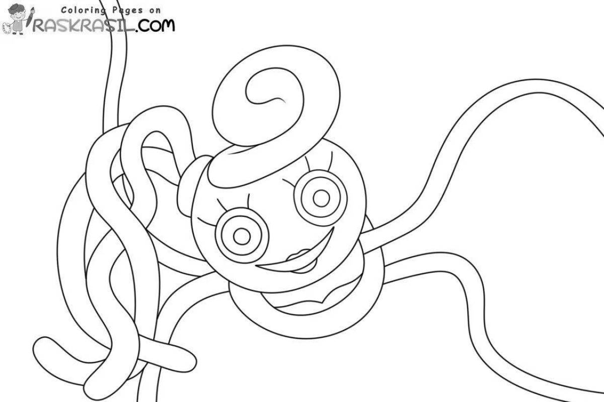 Coloring page magical long-legged mami