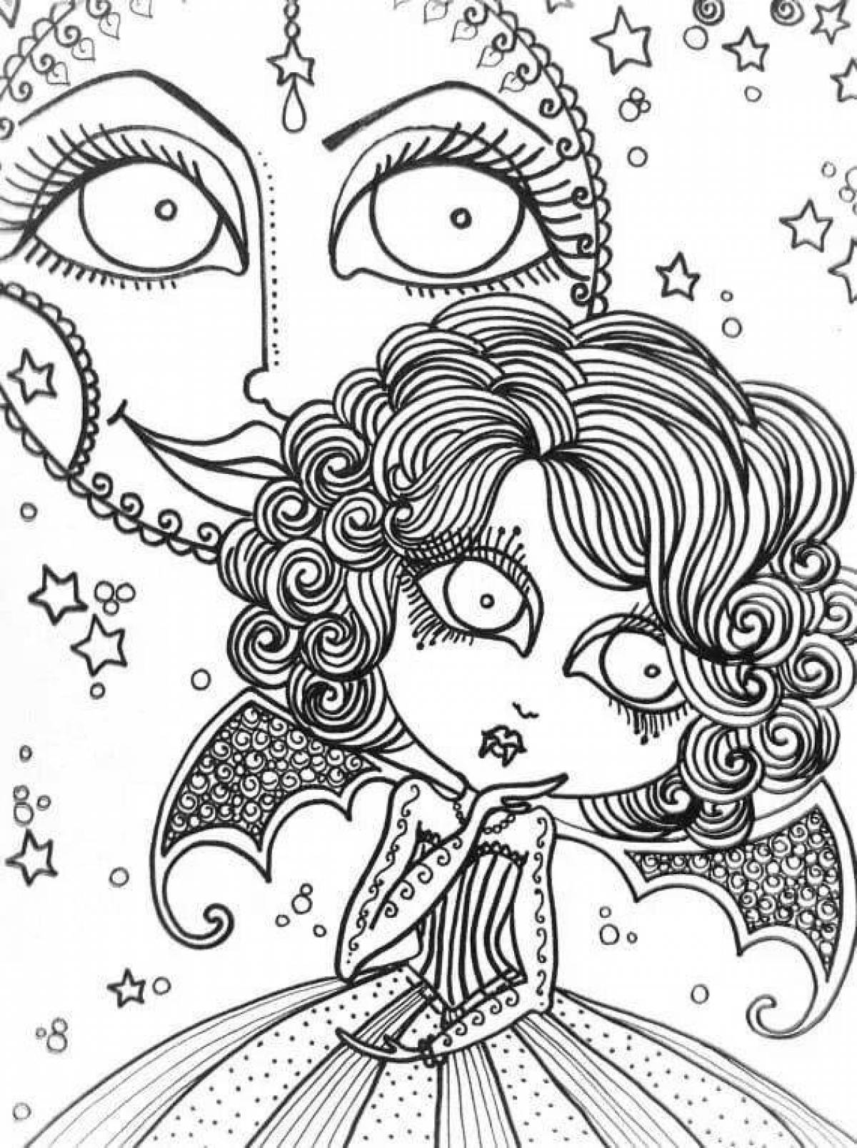 Coloring book scary but beautiful: sinister