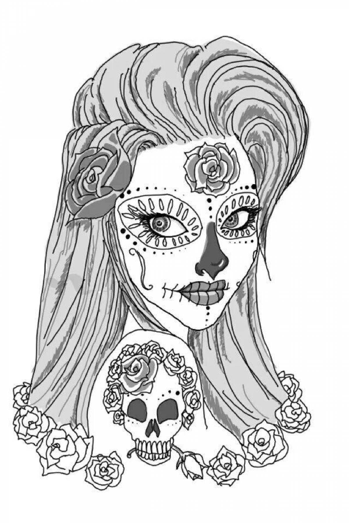 Coloring page scary but beautiful: disgusting