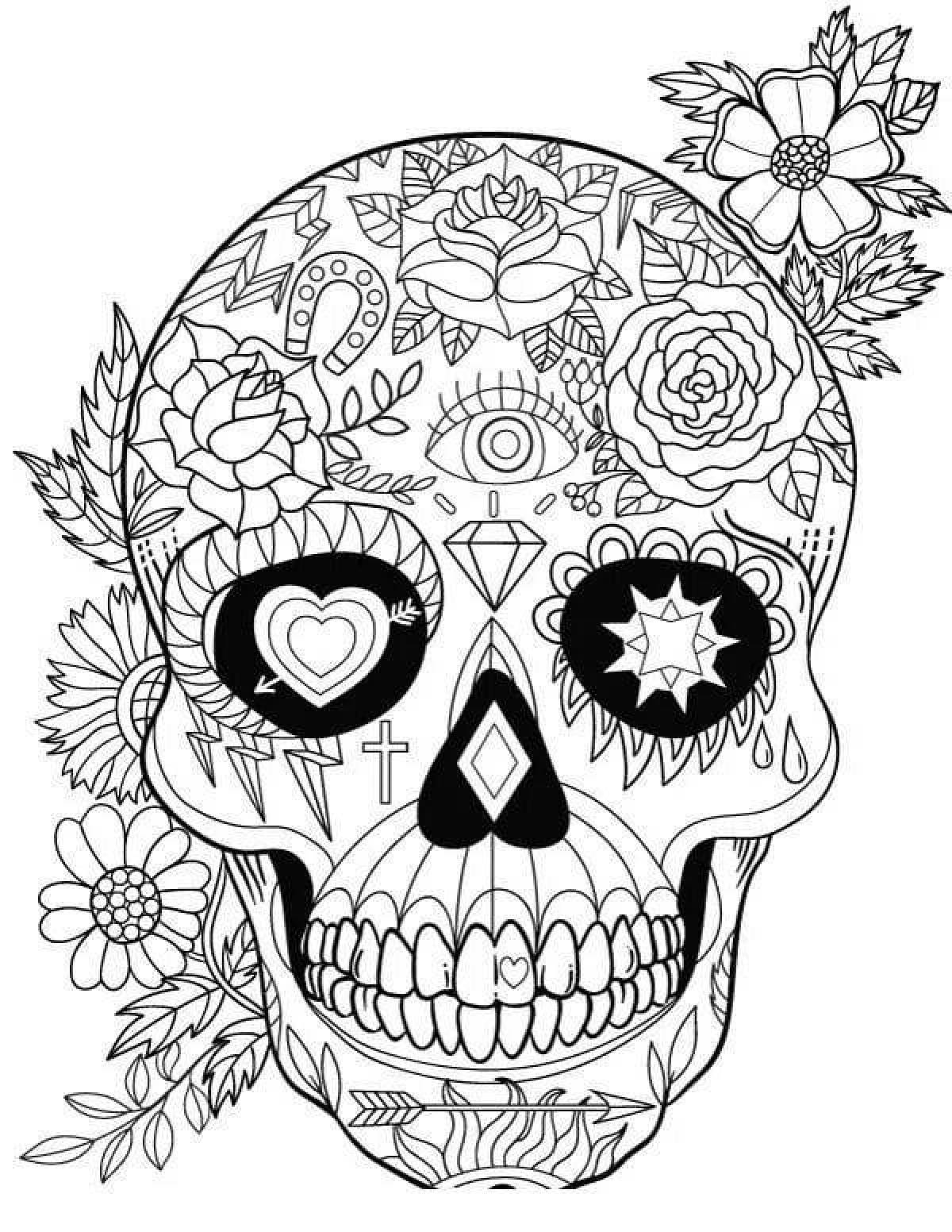 Coloring page is scary but beautiful: hauntingly beautiful