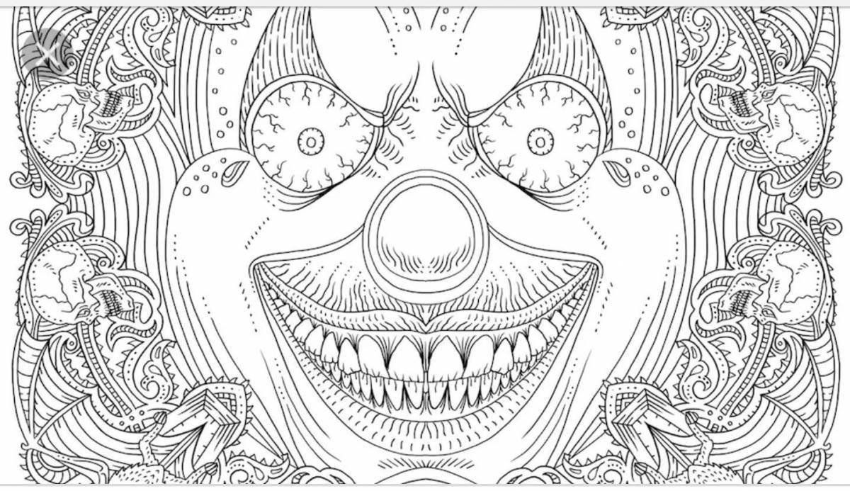 Coloring page scary but beautiful: darkly beautiful