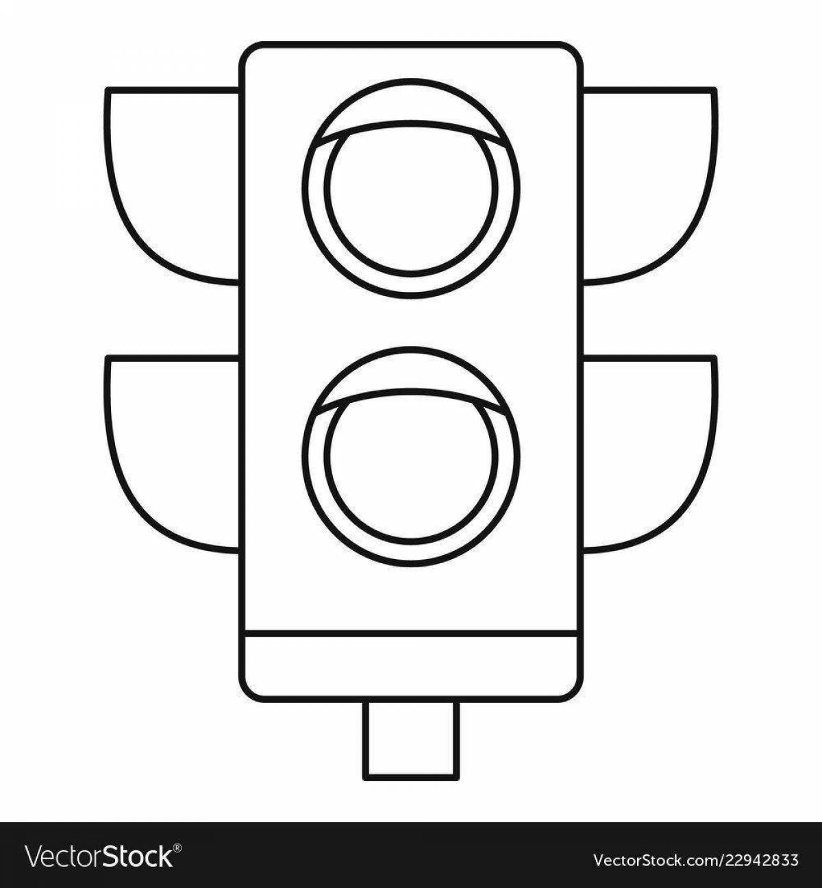 раскраска светофор для детей 4 5 лет
