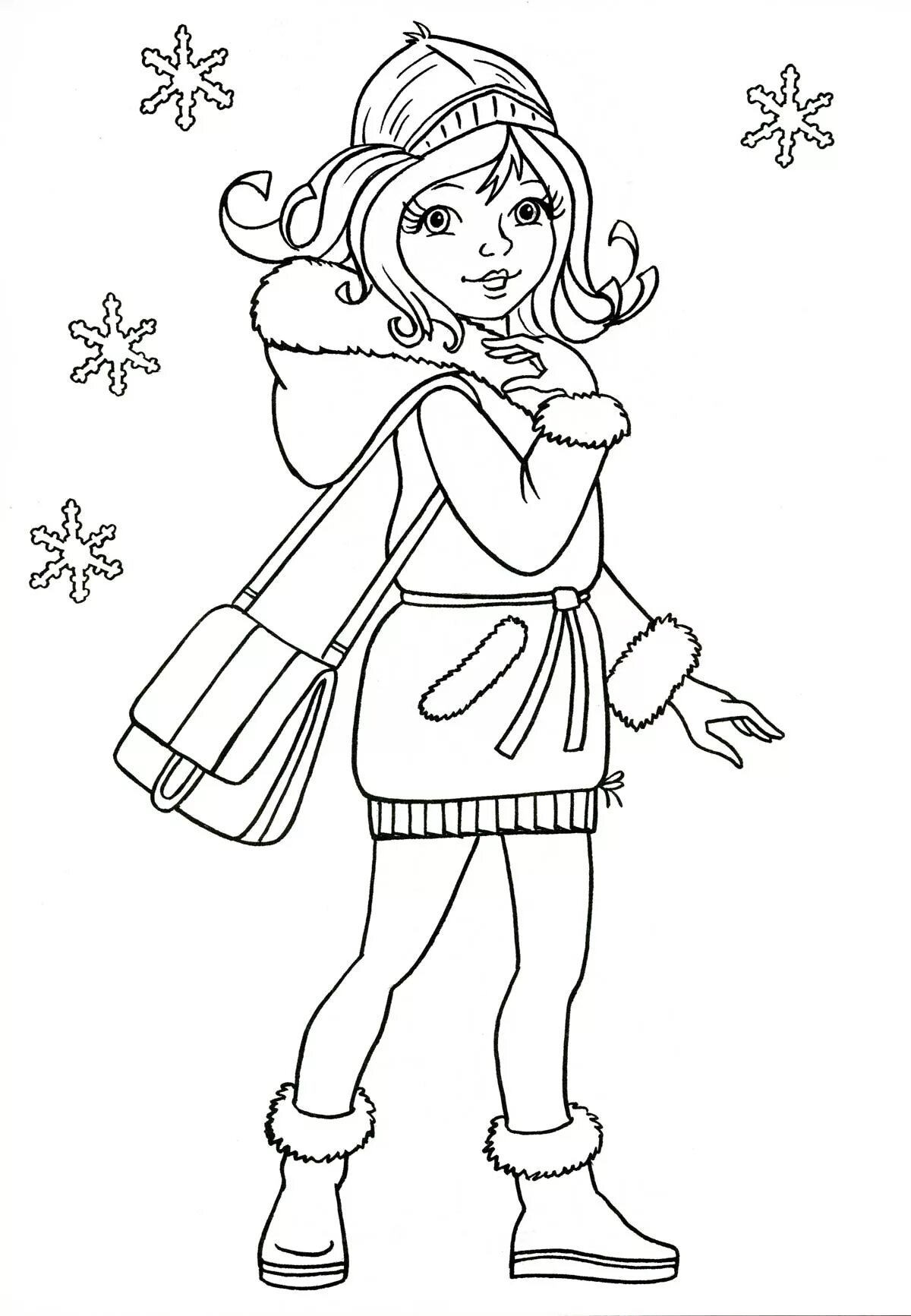 Peace coloring for girls winter