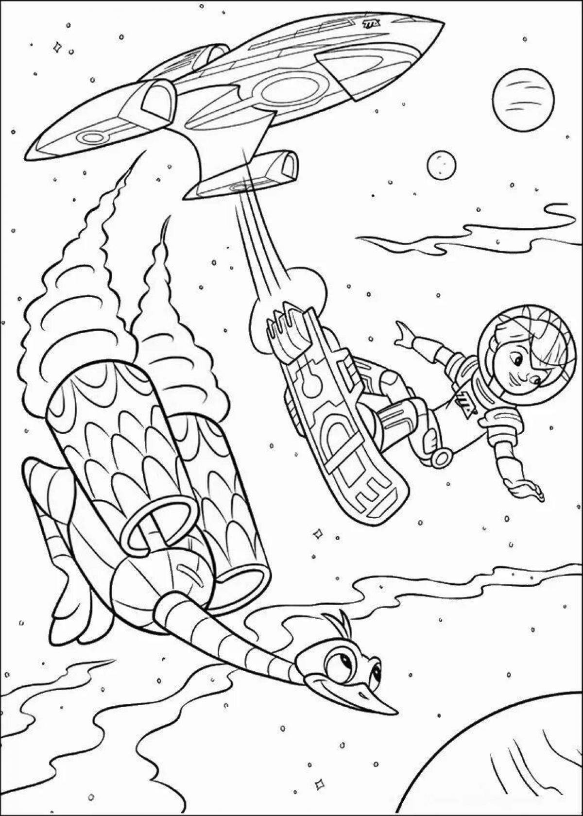 Delightful coloring book the mystery of the third planet