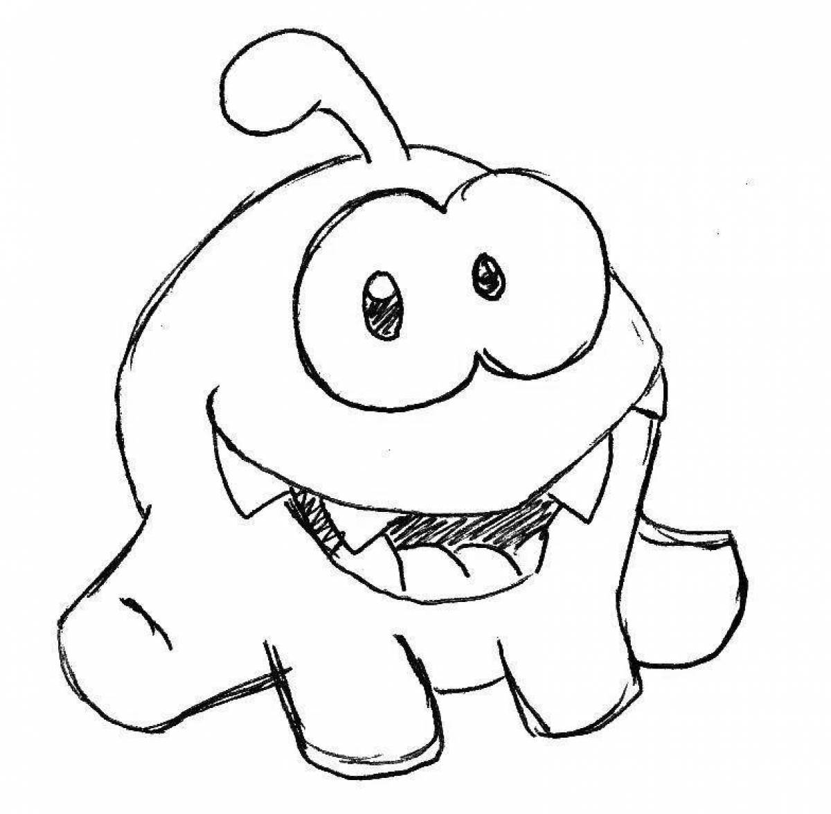 Fun coloring om yam cartoon