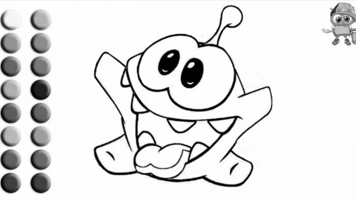 Amazing coloring om yum cartoon