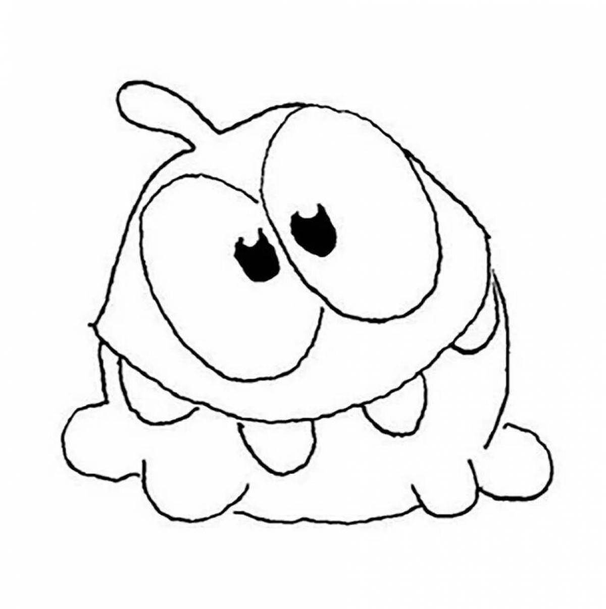 Colorful coloring om yam cartoon