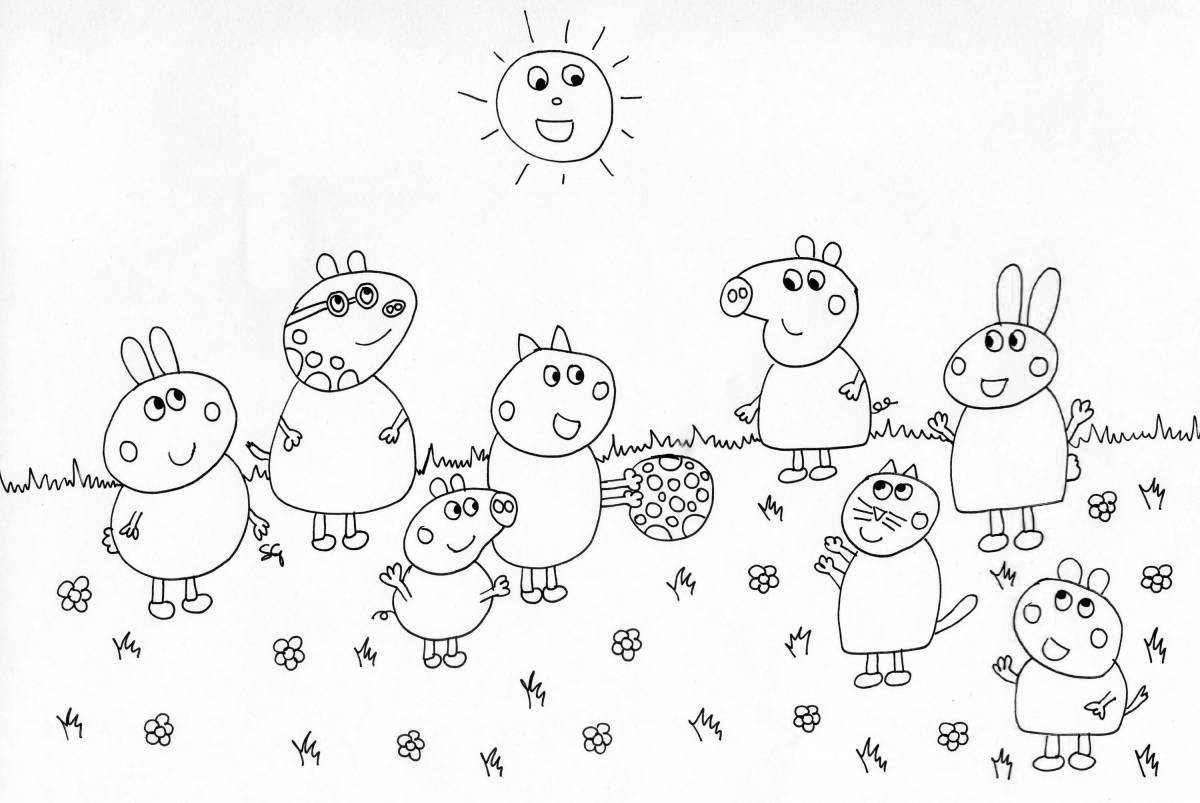 Adorable Peppa Pig Coloring Game