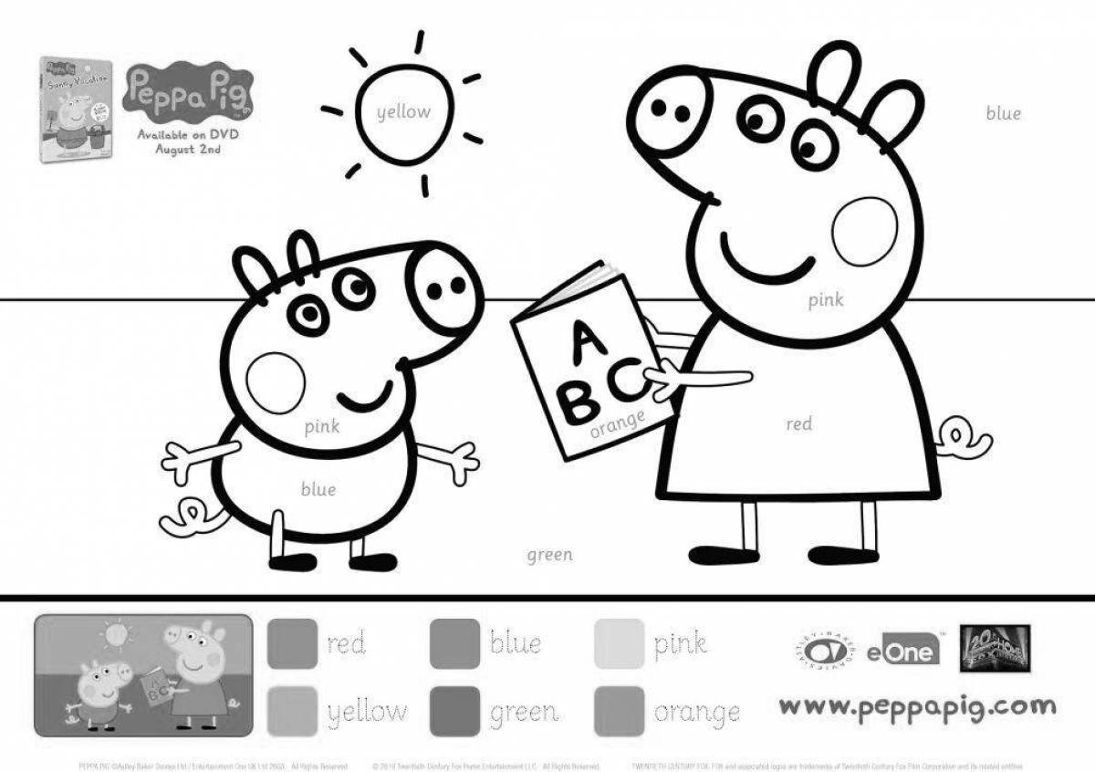 Игра Свинка Пеппа раскраска - играть онлайн бесплатно