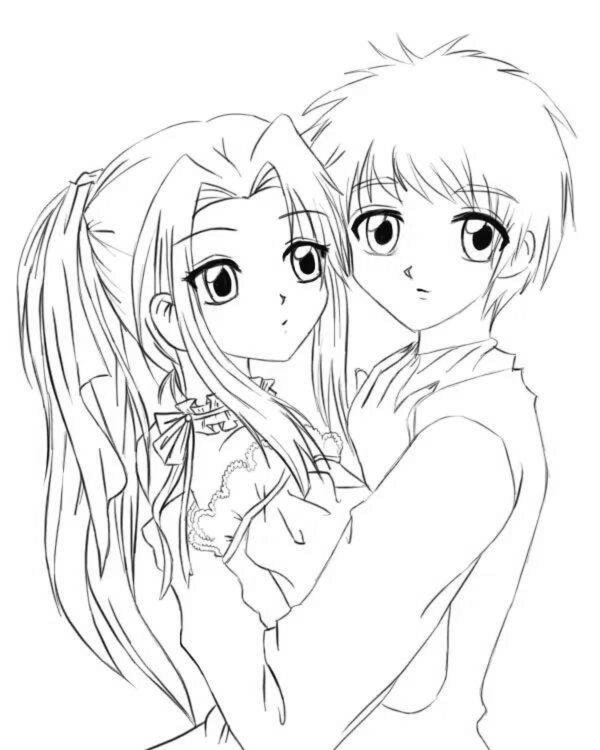 Gorgeous 18 years old anime coloring pages