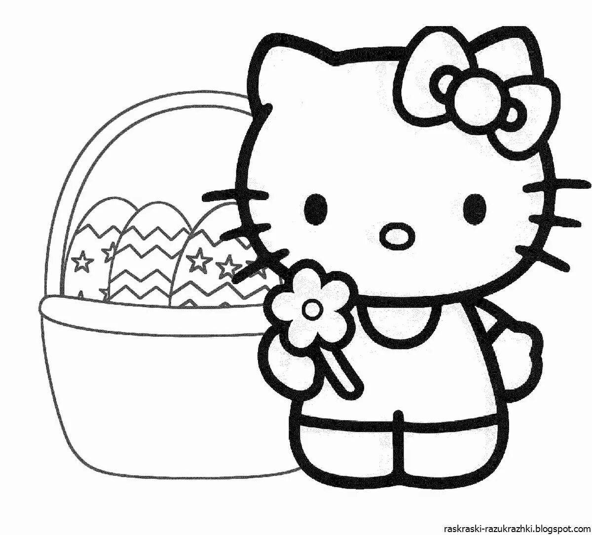 Kitty bubble coloring for kids
