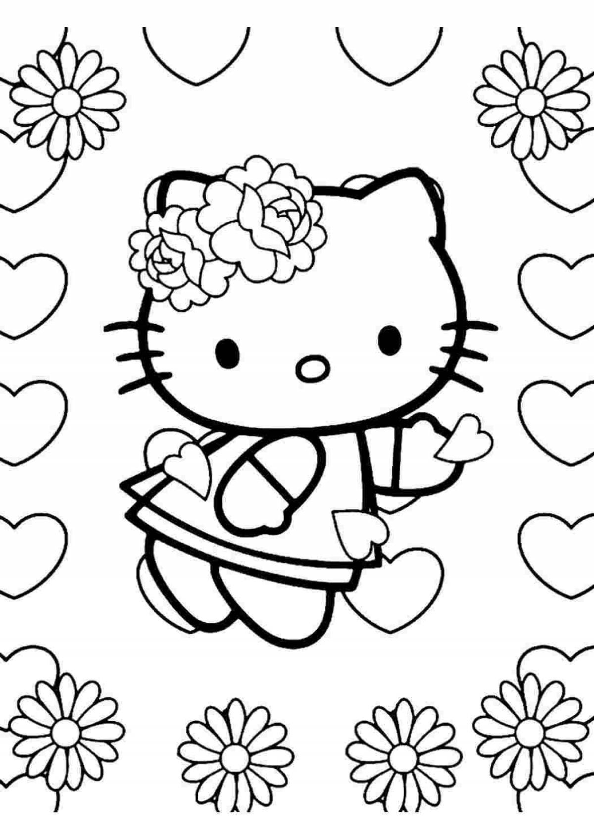 Witty kitty coloring book for kids