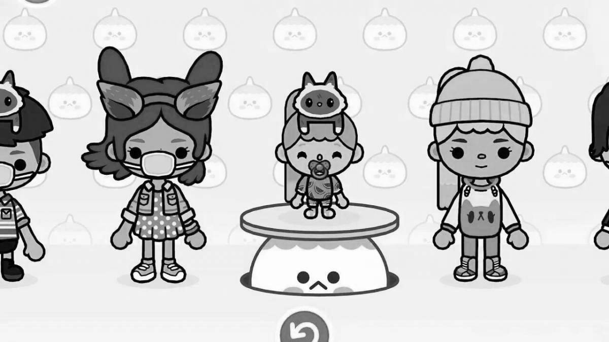 Peaceful emotions coloring page