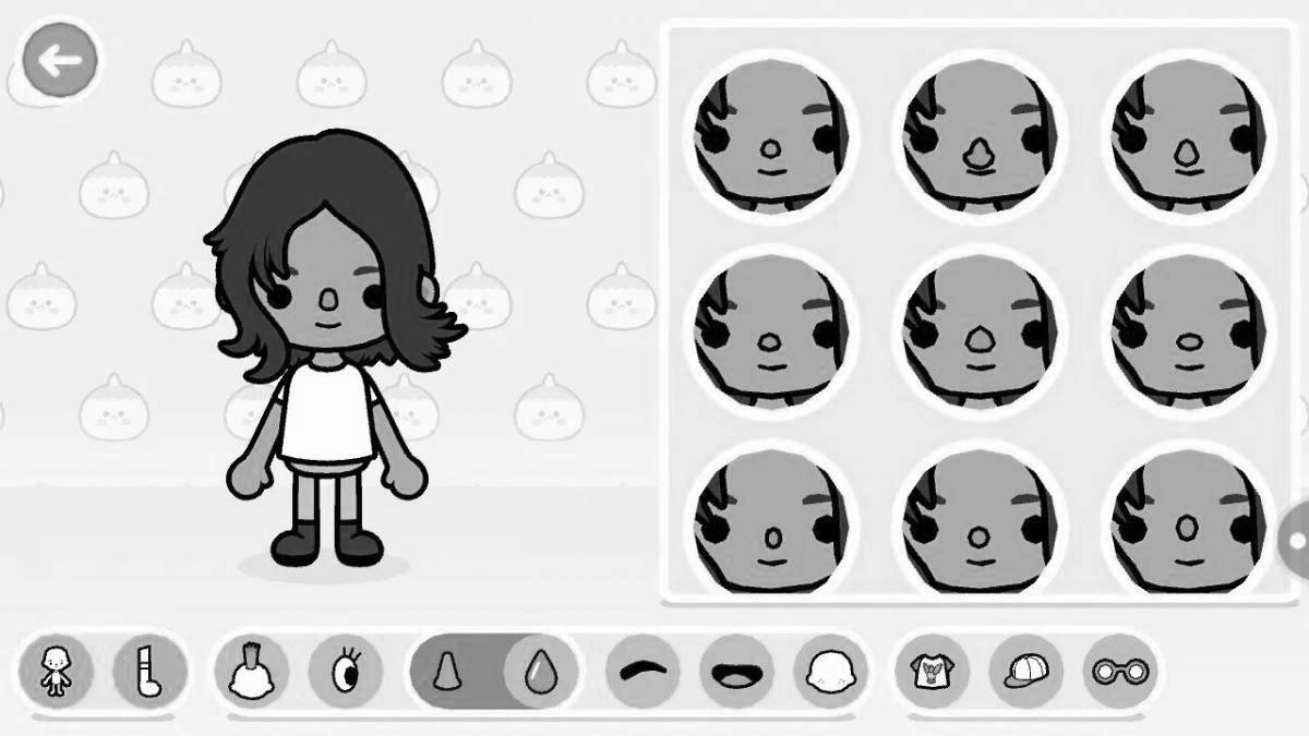 Sad emotion coloring page