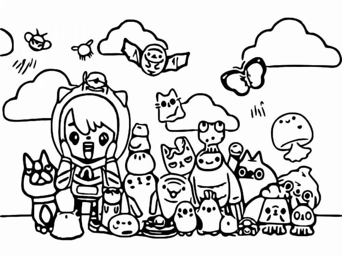 Irritable emotions coloring page