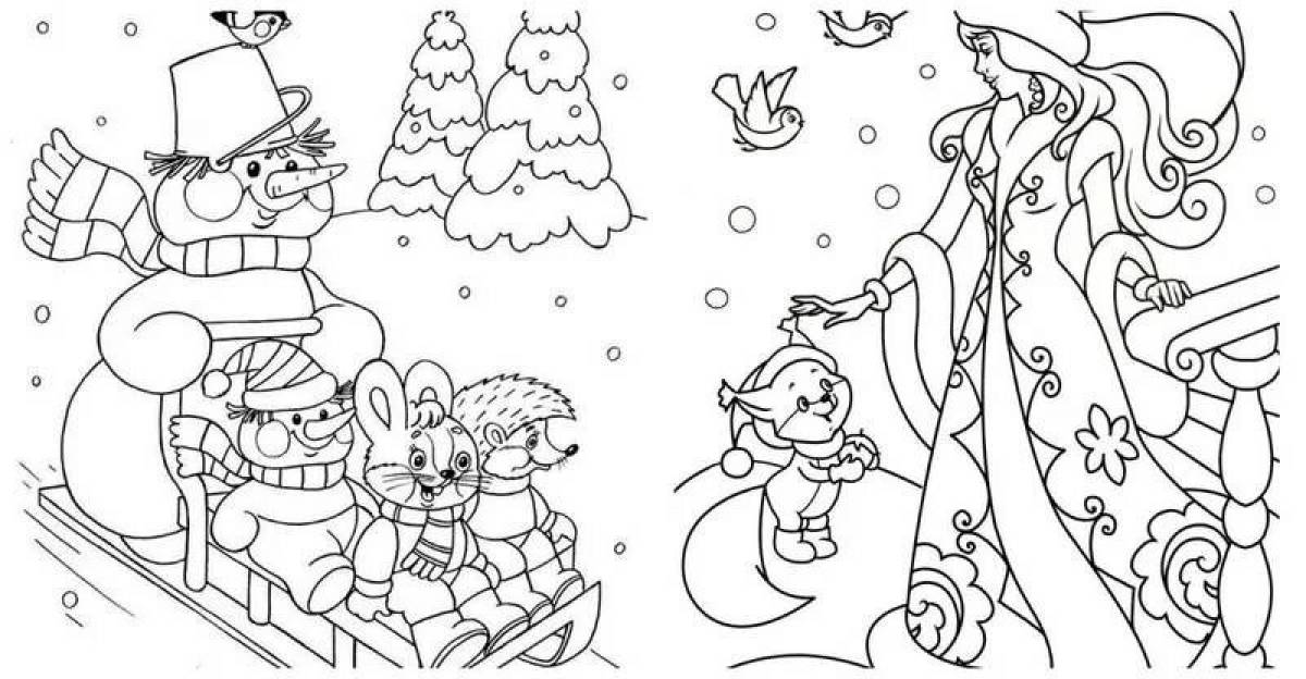 Drawing winter fairy tale #7