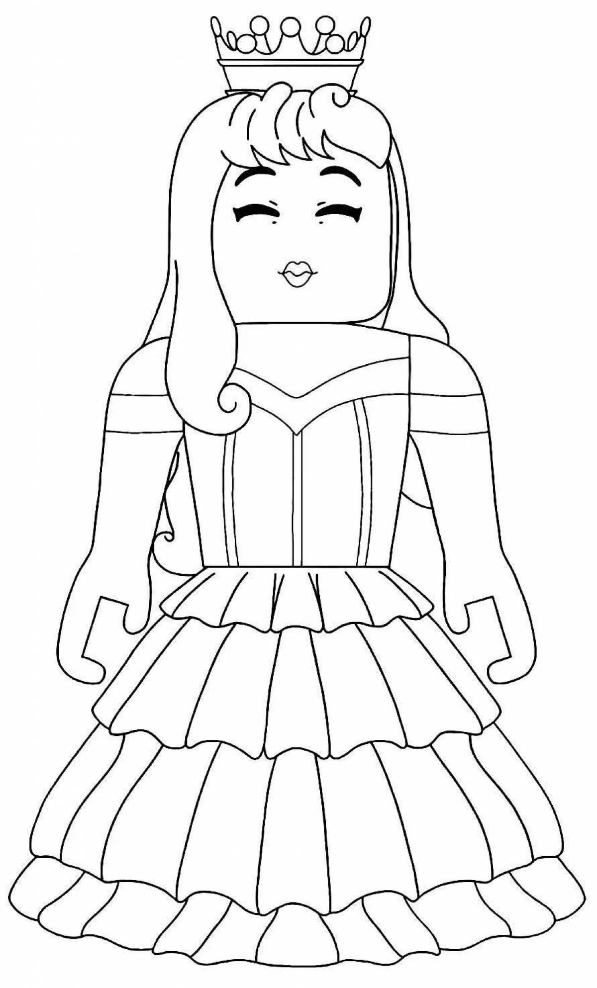 Funny skins roblox girls coloring page