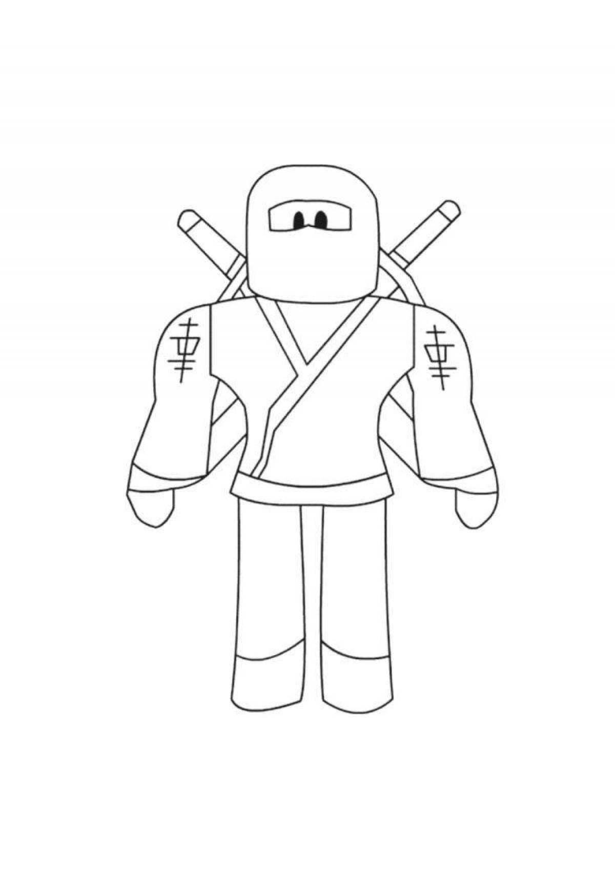 Roblox girls incredible skins coloring page