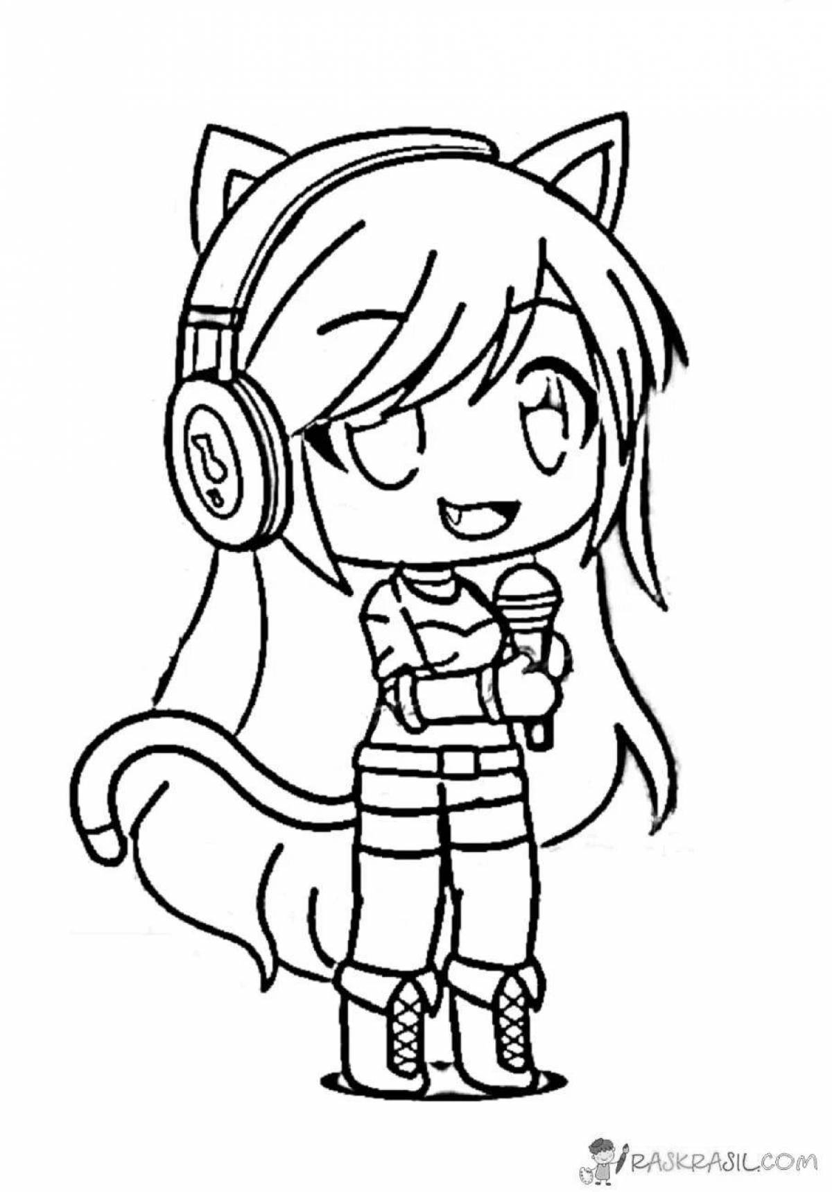 Cute skins roblox girls coloring page