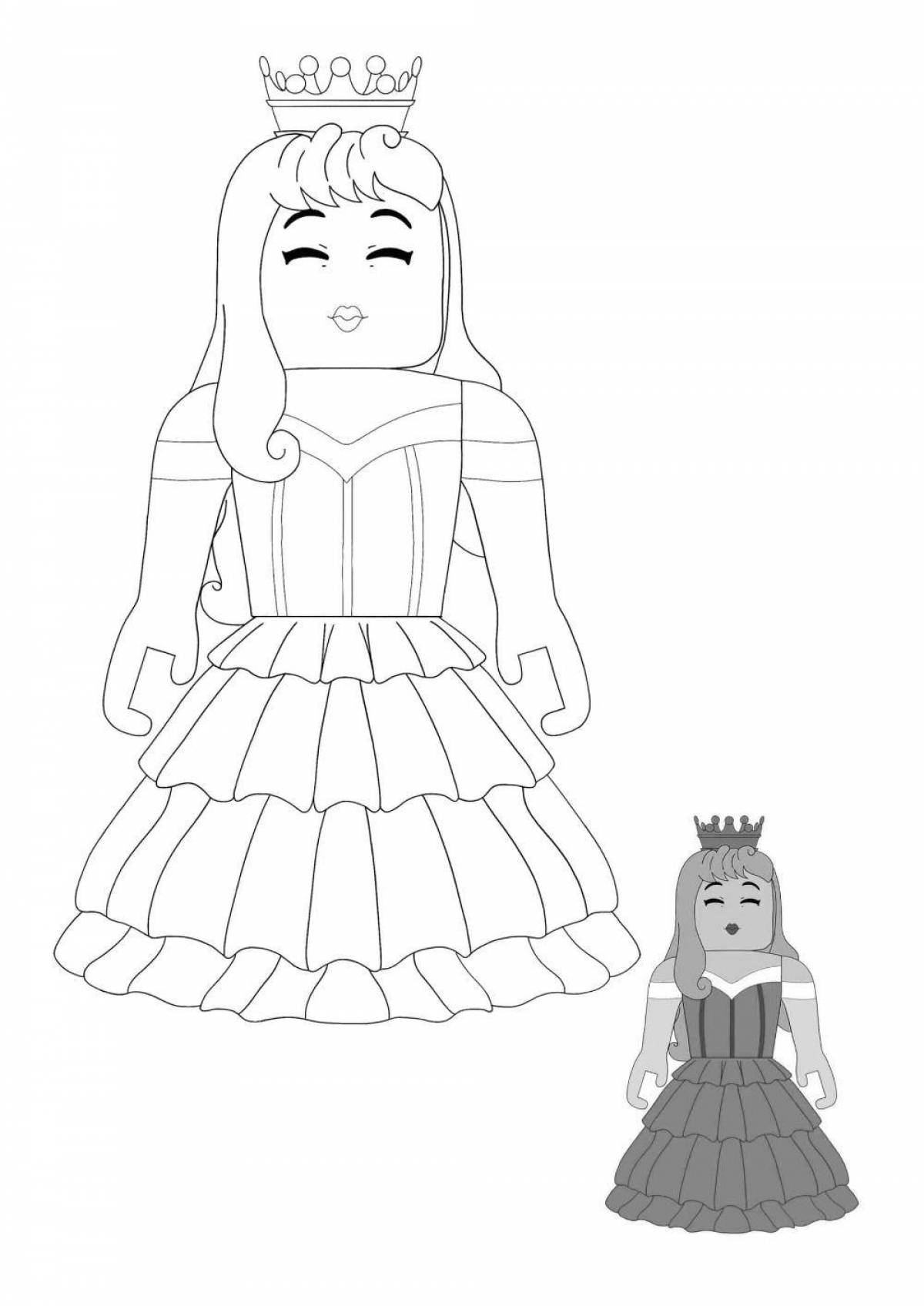 Radiant roblox girls skins coloring page
