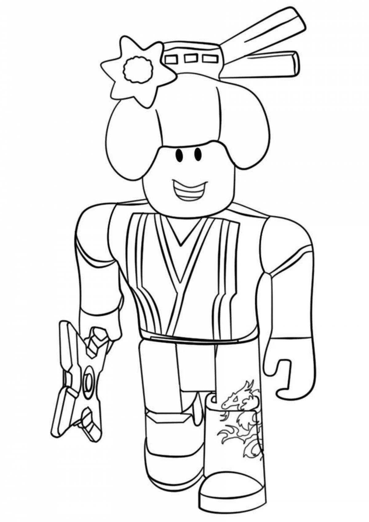 Смелые скины roblox girls coloring page