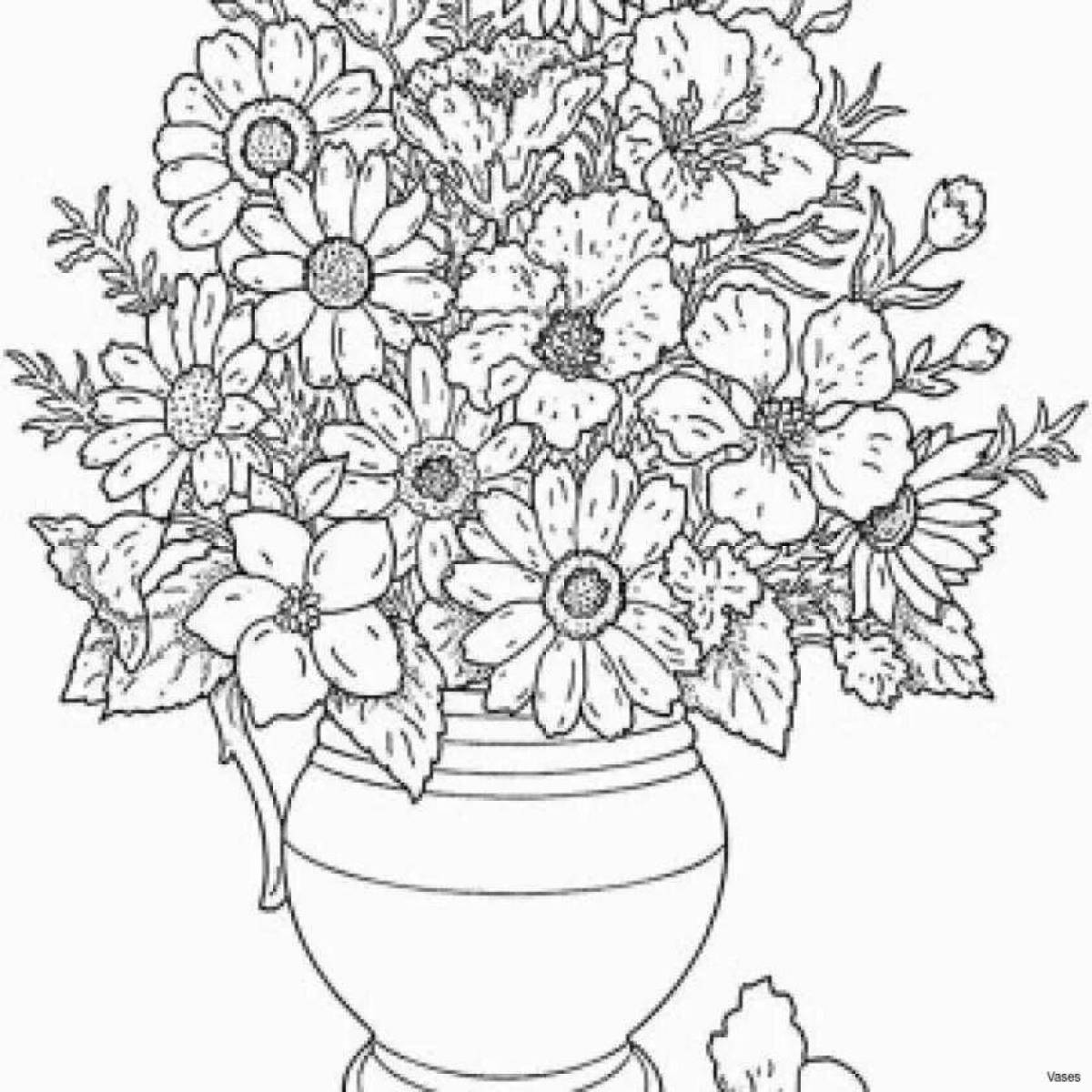 Delightful bouquet coloring book for kids