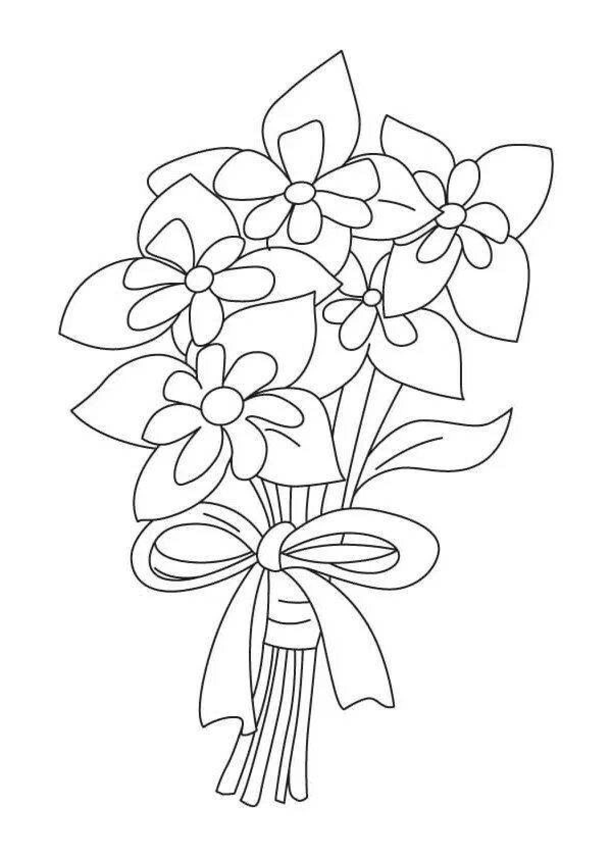 Gorgeous flower coloring book for students
