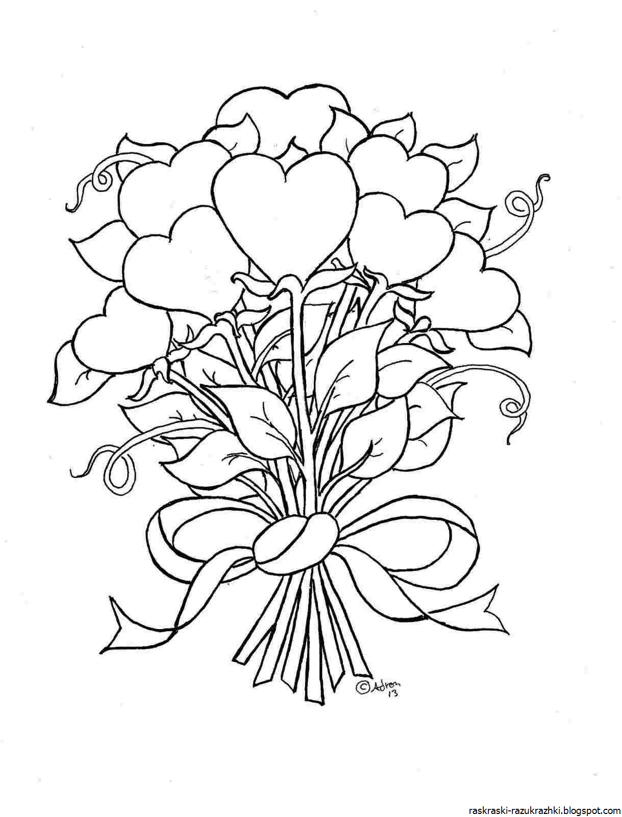 Superb bouquet coloring book for beginners