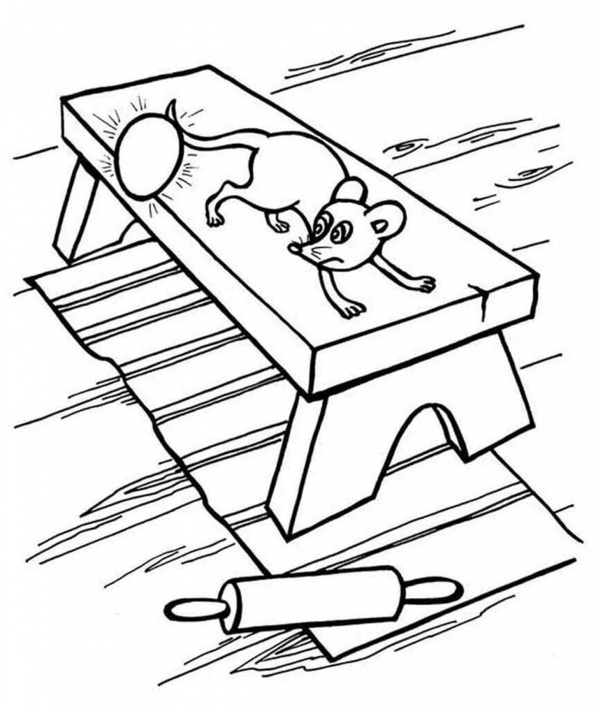 Photo Coloring live chicken pockmarked for preschoolers