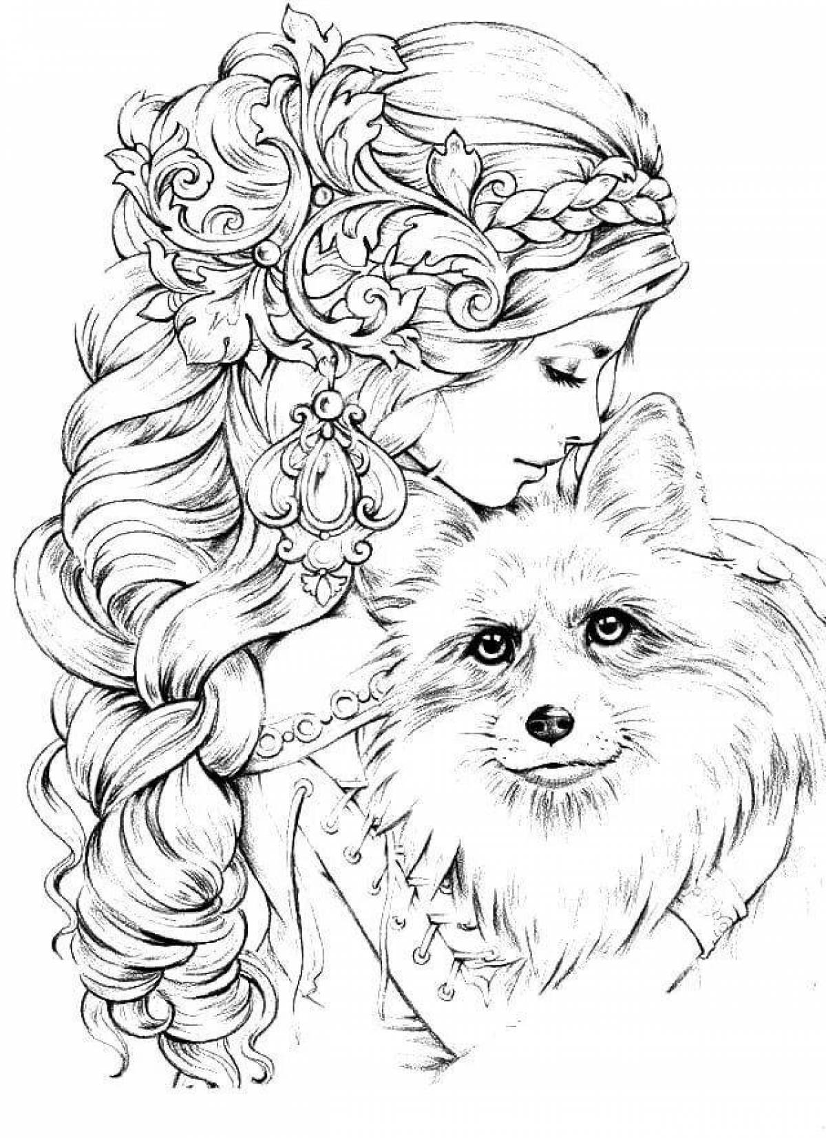 Amazing coloring pages beautiful animals for girls