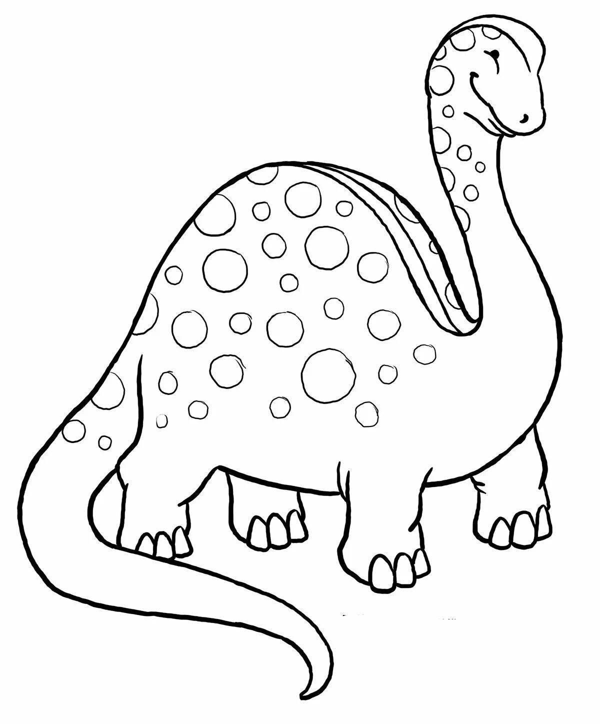 Fascinating dinosaur drawings to color in