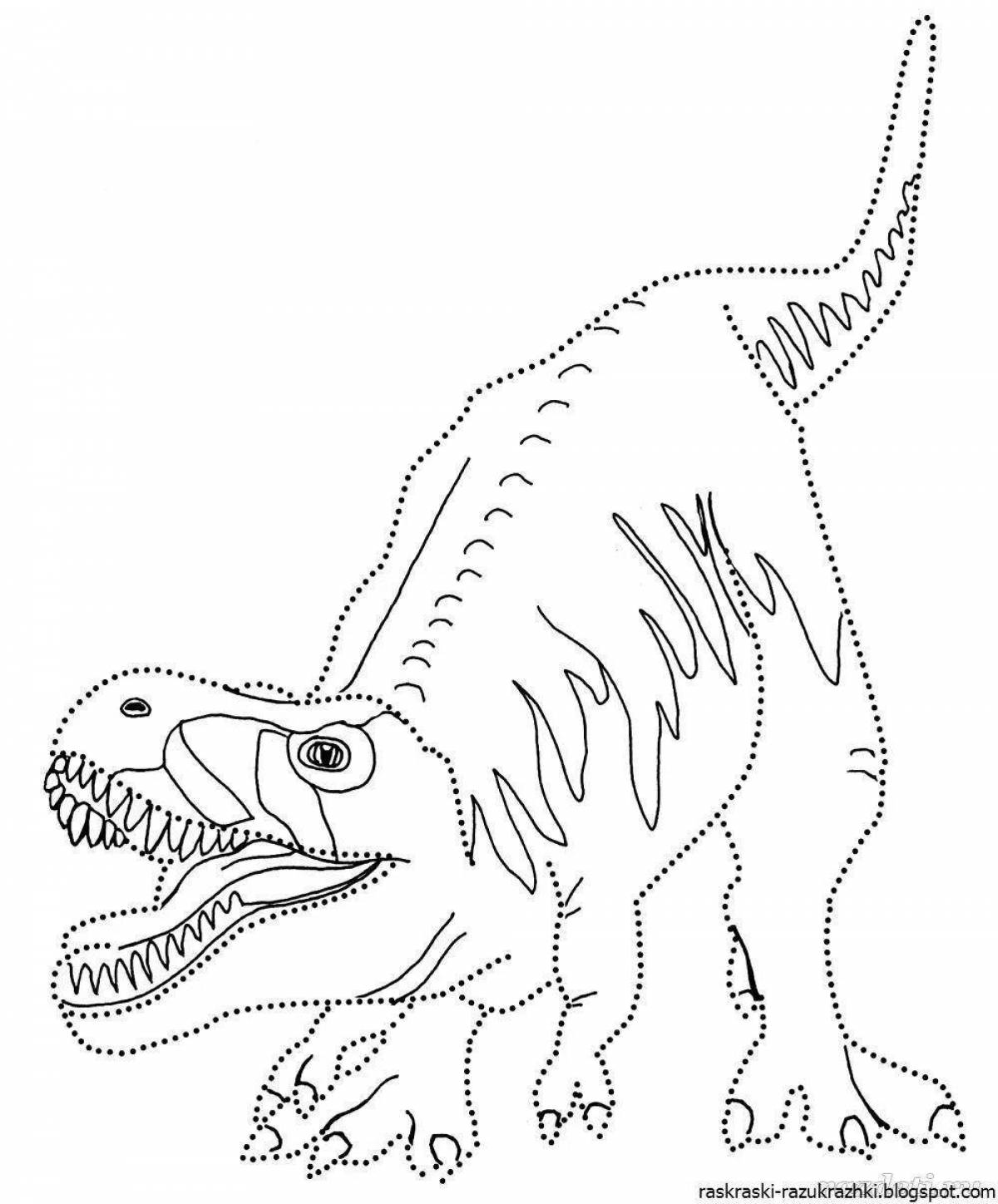 Чудесные рисунки динозавров для раскрашивания