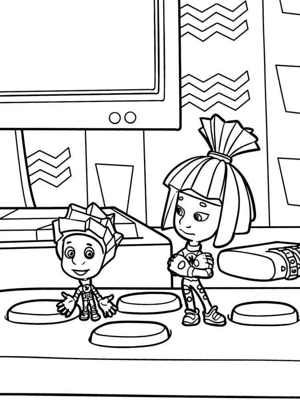 Photo Colour-obsessed fixies coloring pages for 6-7 year olds