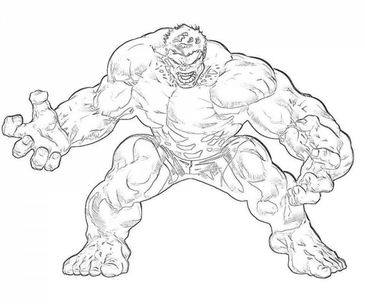 Удивительная раскраска халк