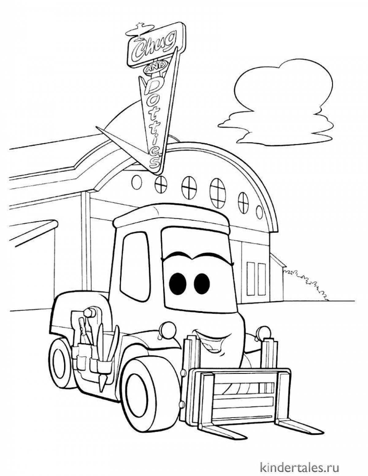 Cute left truck coloring pages for kids