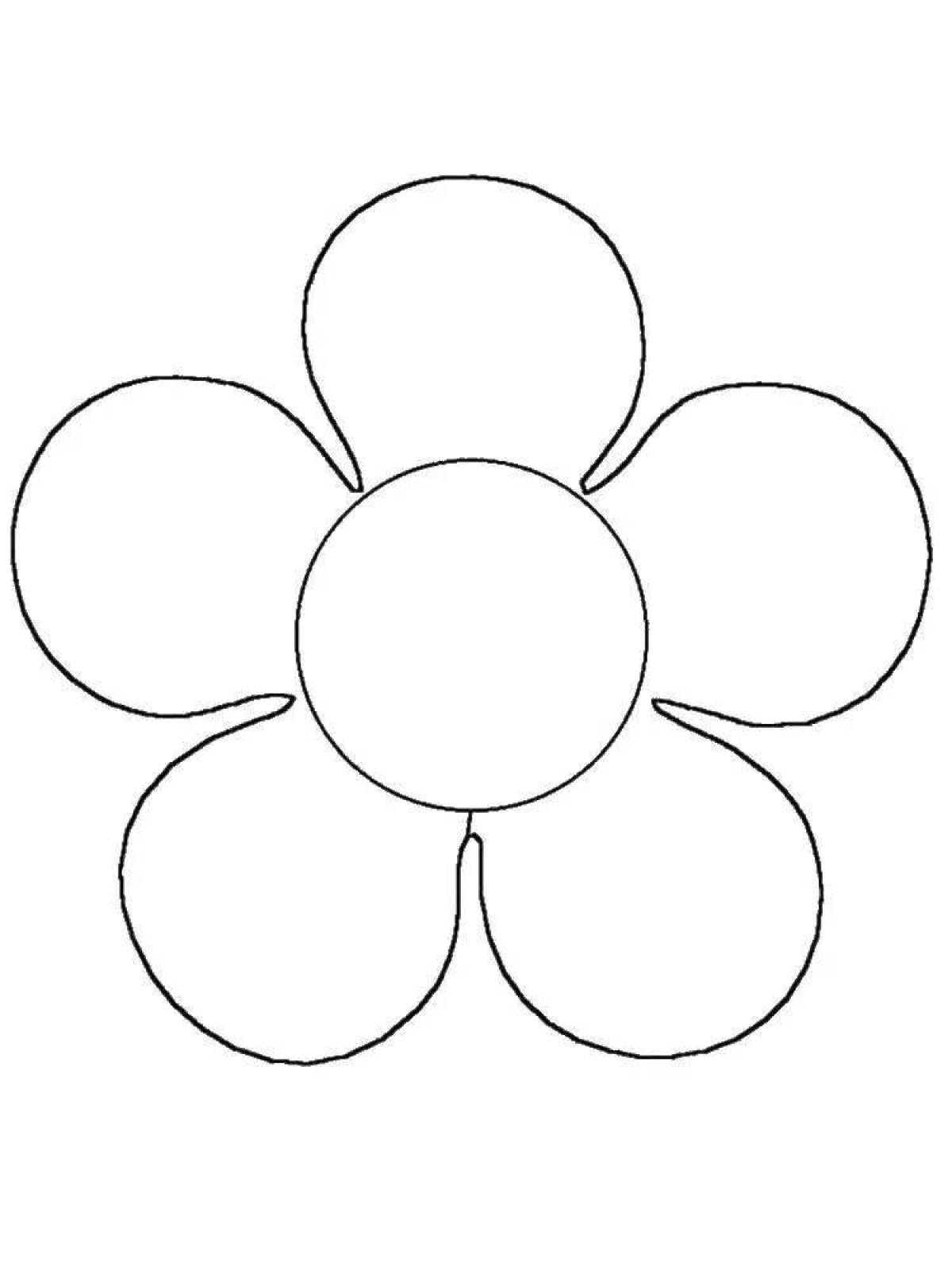 Причудливая раскраска для детей 2-3 лет цветок