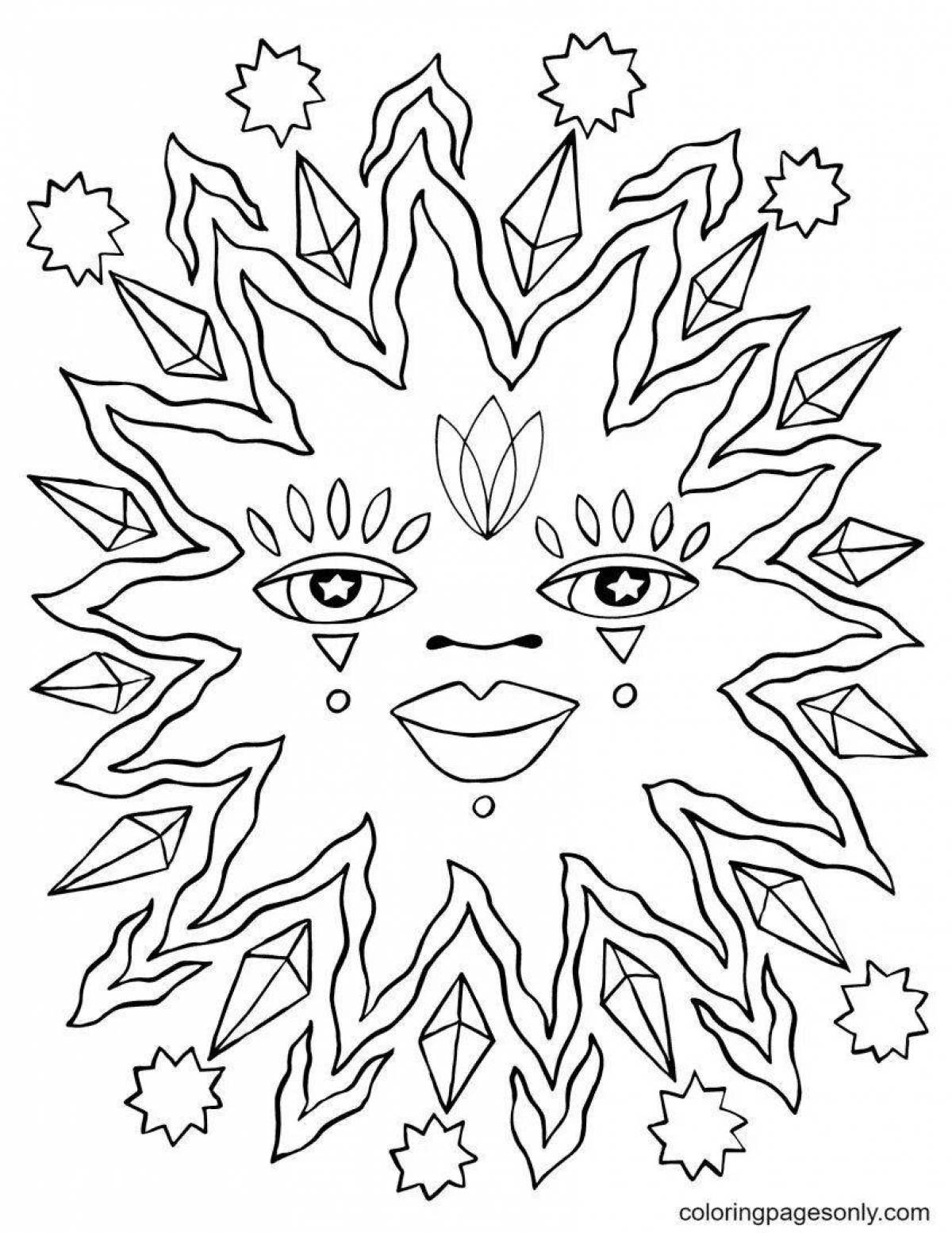 Children's moon and sun coloring book for kids