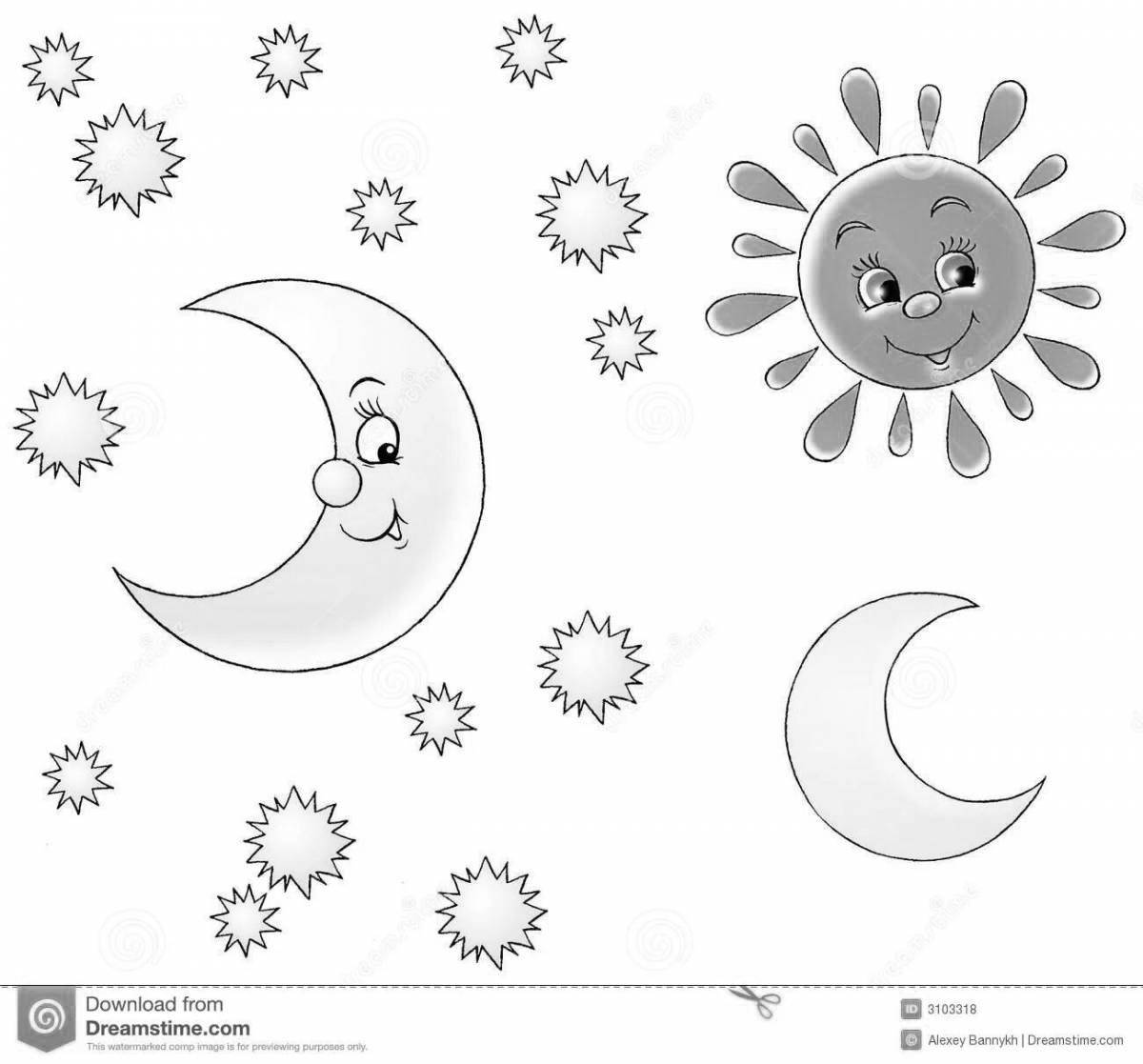 Луна и солнце для детей #4