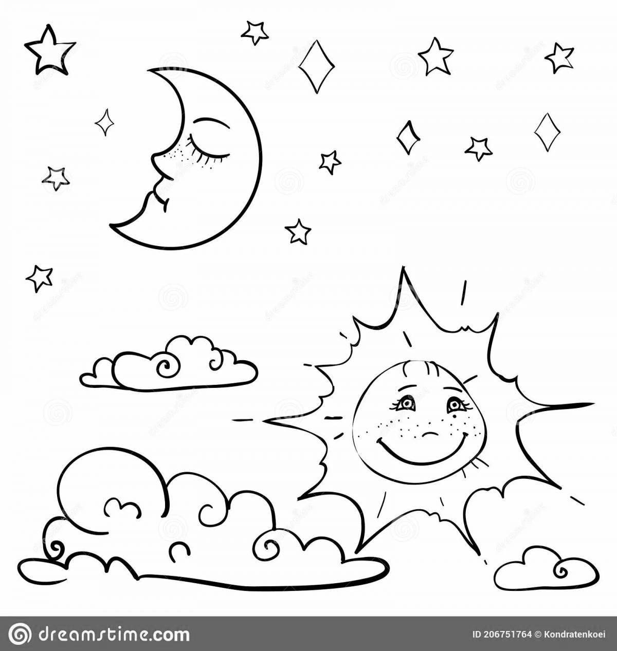 Луна и солнце для детей #11