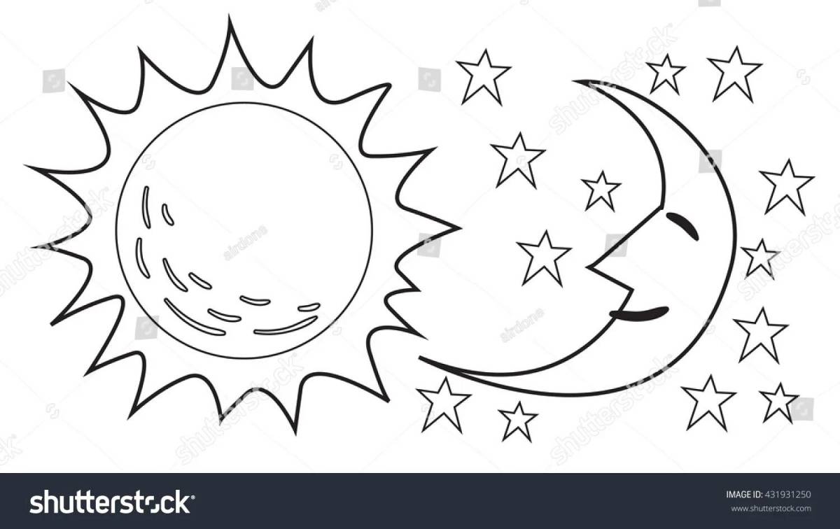 Луна и солнце для детей #12