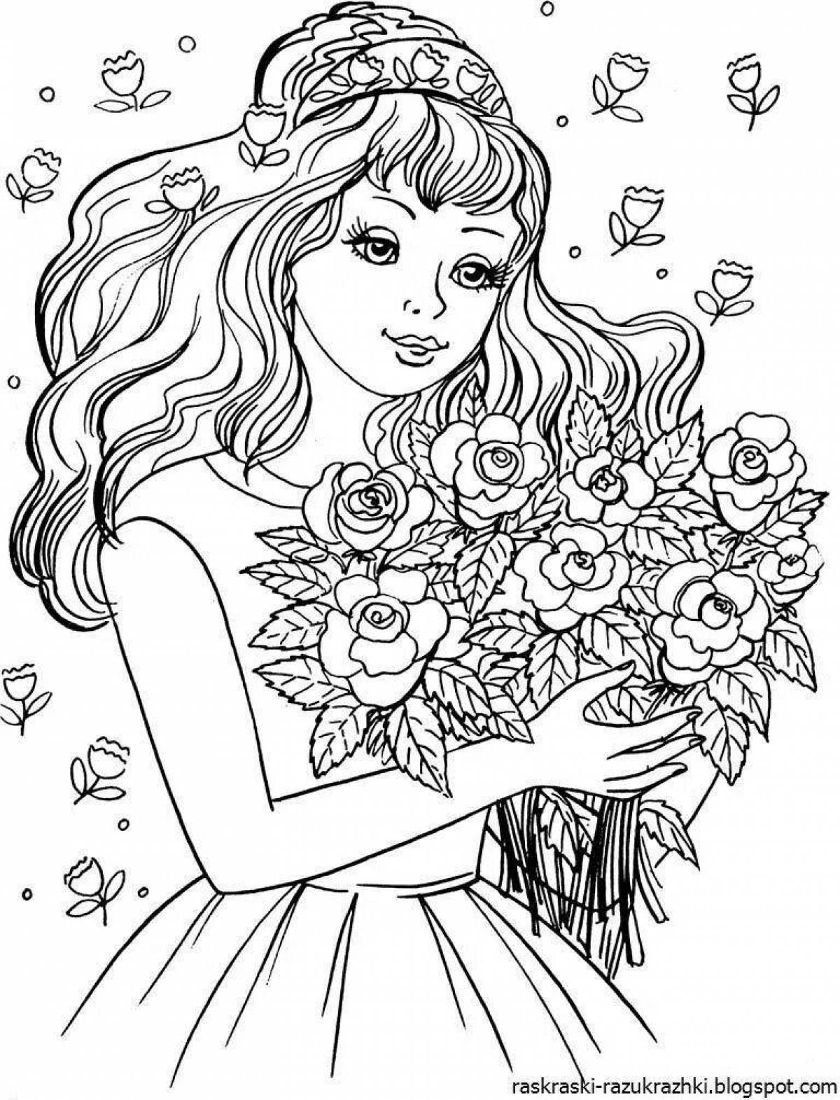 Joyful coloring for girls 9-10 years old