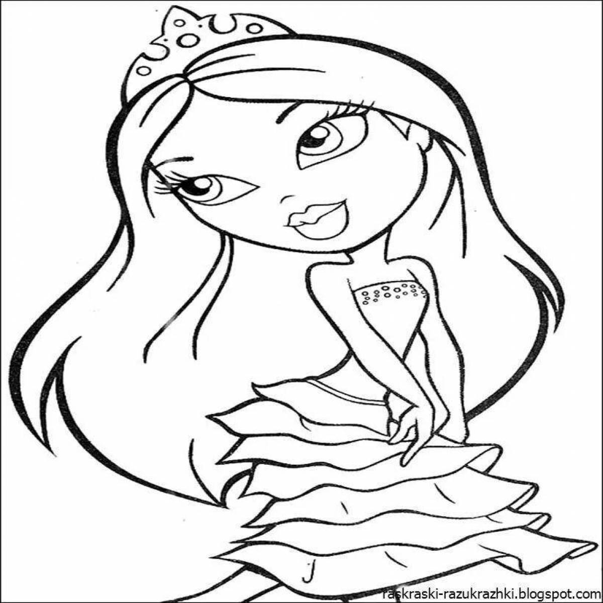 Dazzling coloring book for girls 9-10 years old