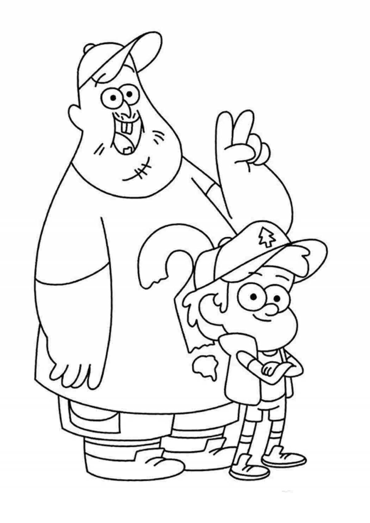 Amazing Gravity Falls coloring book for kids