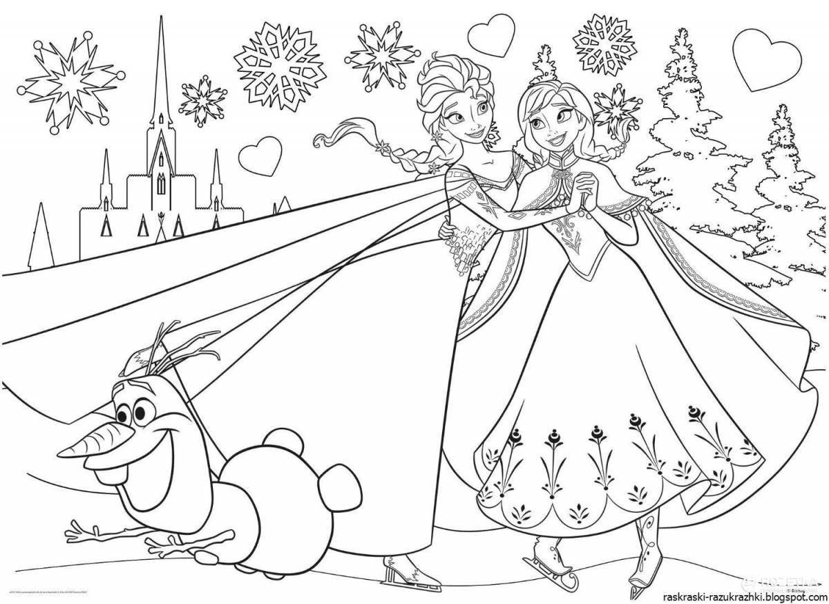 Adorable cartoon coloring book for girls 5-6 years old