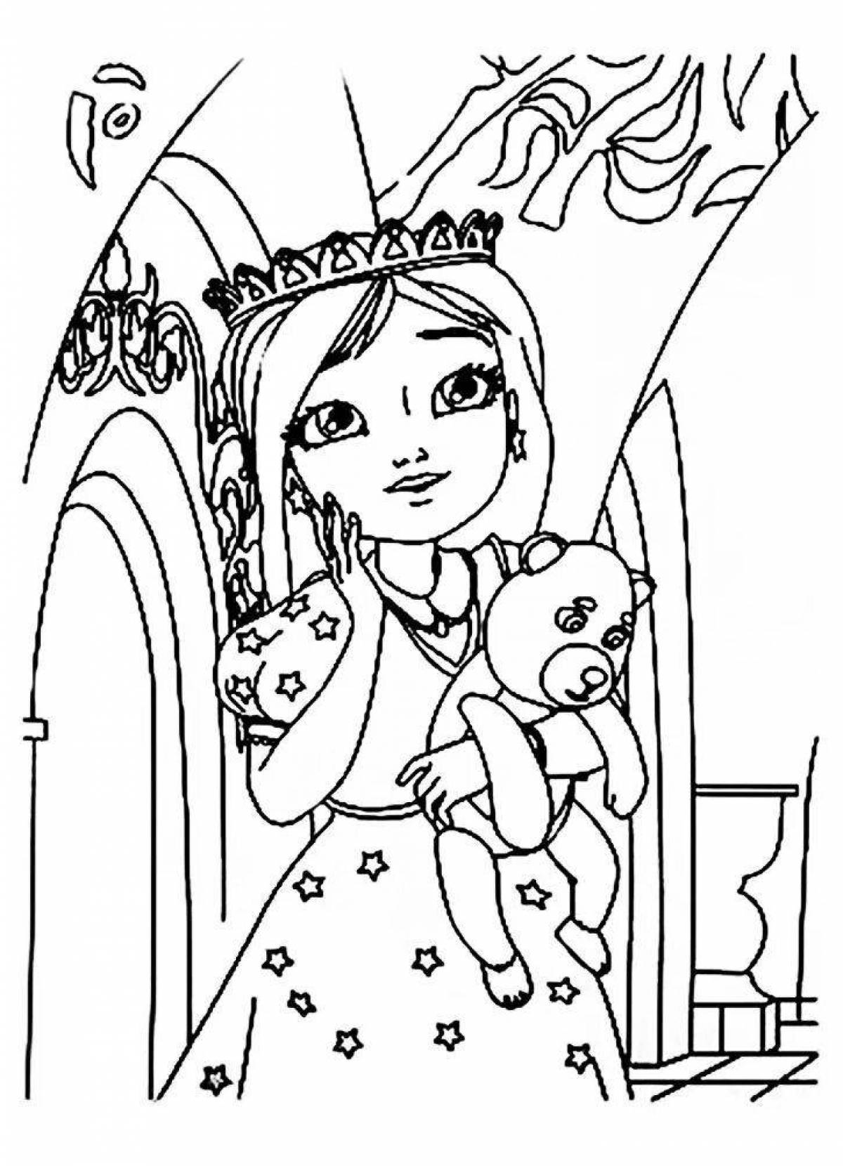 Surprise coloring book for girls 5-6 years old from cartoons