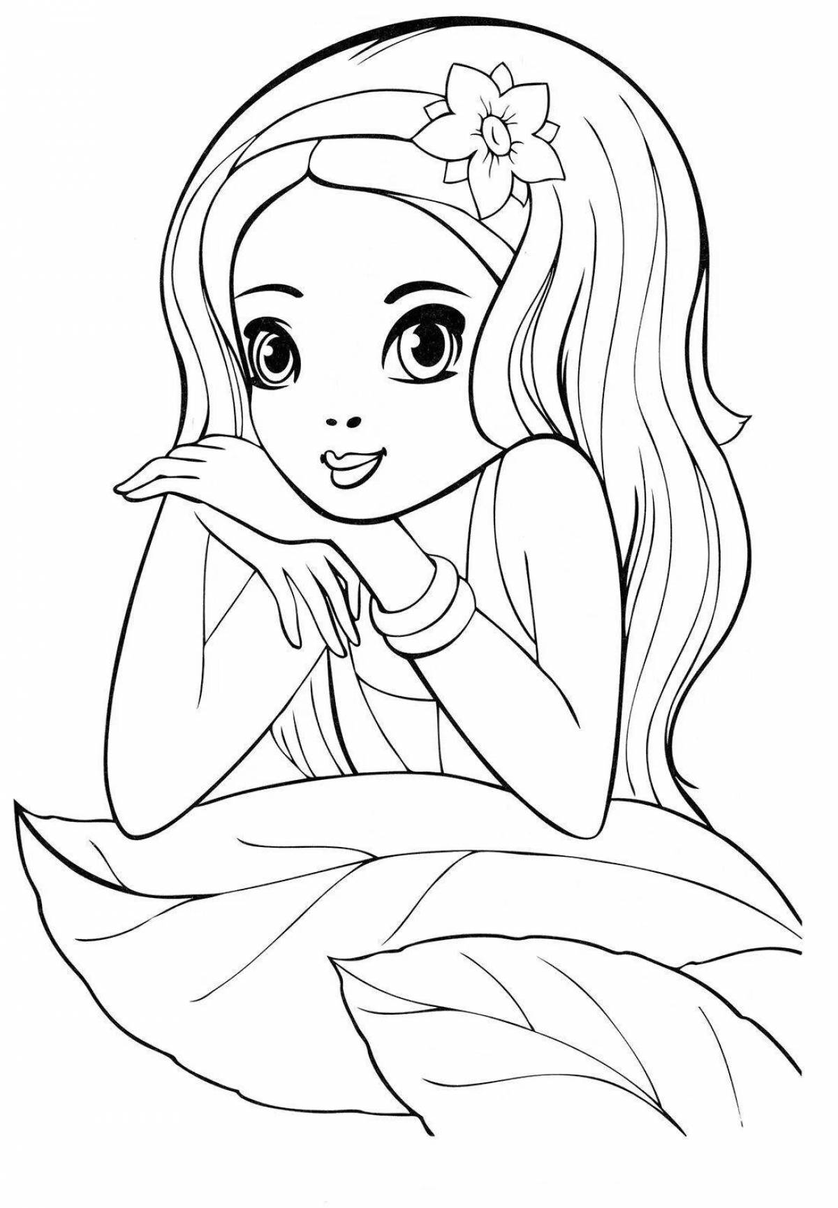 Fancy coloring pages decorated