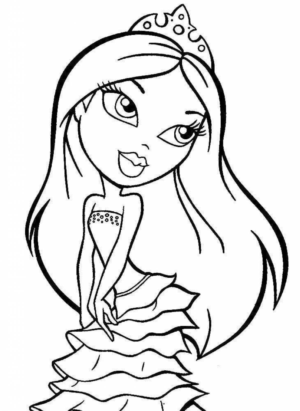 Irresistible coloring page decorated